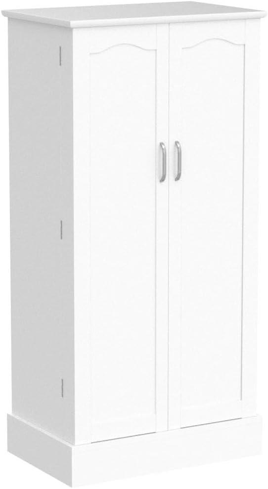 47” Pantry Storage Cabinet, Freestanding Kitchen Pantry Cabinet with Drawer and Adjustable Shelves, White Kitchen Pantry Storage Cabinet, Buffet Cupboards Sideboard for Home Office Use