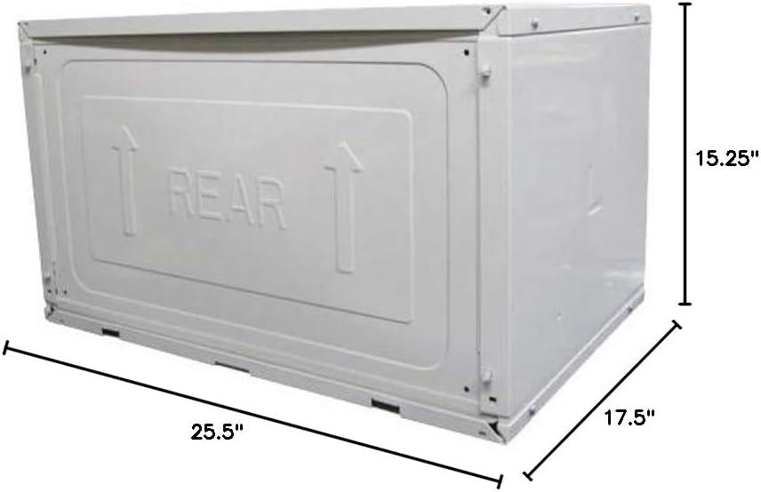 24-Inch White Galvanized Steel Air Conditioner Wall Sleeve