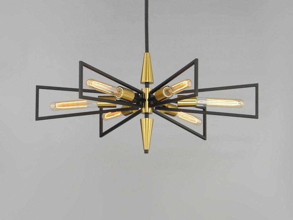 Maxim Lighting Wings 6 - Light Chandelier in  Black/Satin Brass