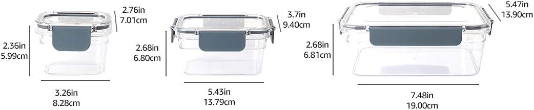 Locking Tritan Containers Clear Plastic Set of 10 Food Storage Sauce & Soup Safe