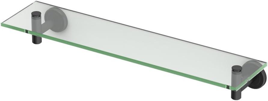 Gatco 4246MX Latitude II Vanity Glass Shelf, Matte Black