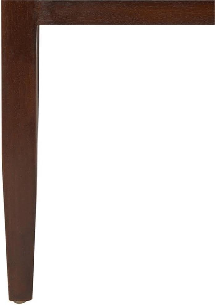 Paxton Woven Leather Counter Stool - Cognac/Walnut Finish - Safavieh