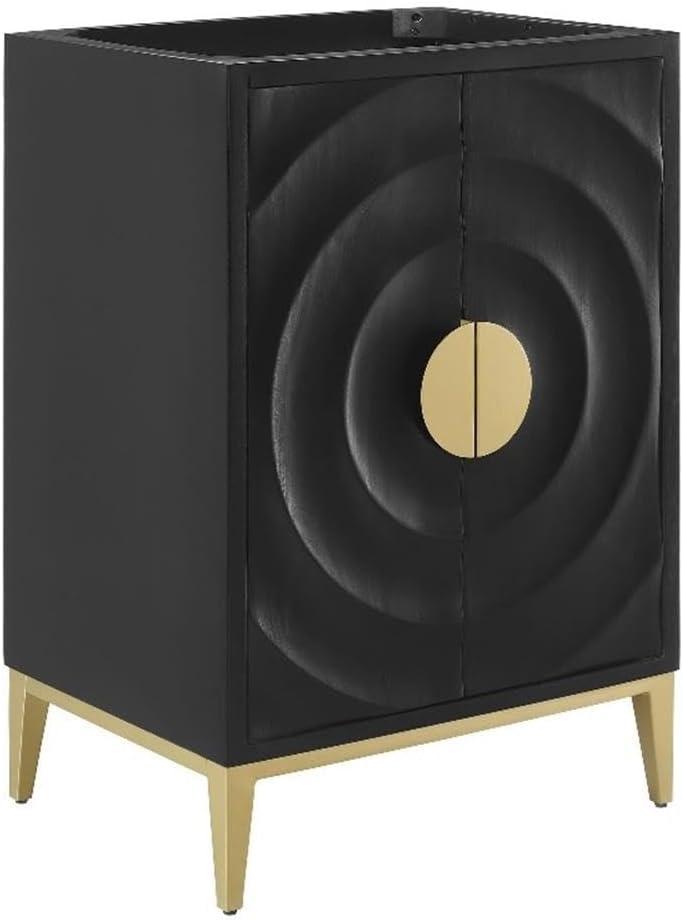 Modway Beau 24" Bathroom Vanity Cabinet (Sink Basin Not Included) In Black