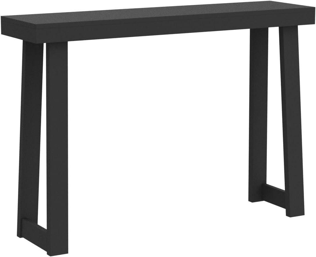 Plank+Beam 46" Classic Console Table, Solid Wood Entryway Table, Foyer Tables, Narrow Console Tables, Black