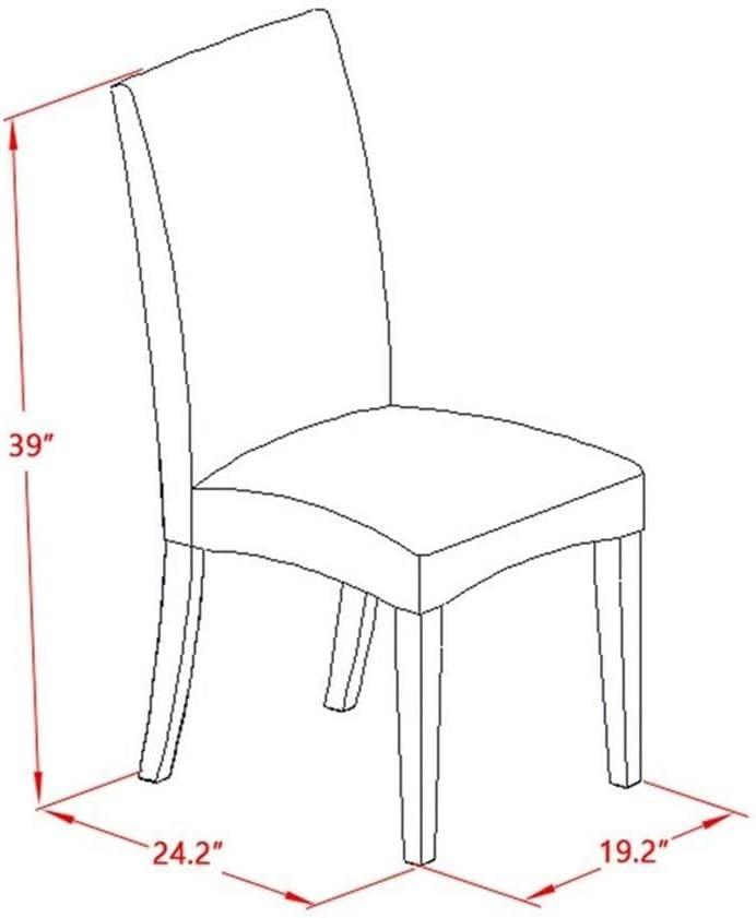 East West Furniture Vancouver 9-piece Wood Dining Set in Linen White/Gray