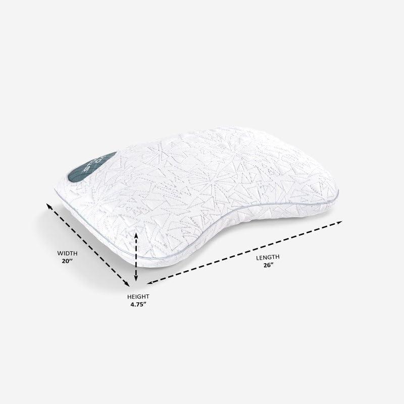 Bedgear Bedgear Storm Cuddle Curve Performance Cooling Pillow for Side Sleepers- Medium Firmness
