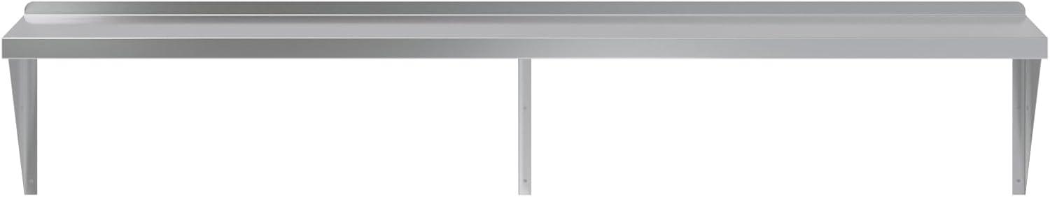 72" Long 18" Deep Stainless Steel Wall Shelf with Brackets