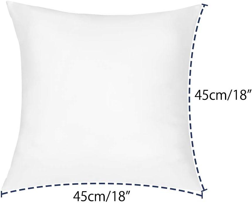 Set of 4 White Polyester 20x20 Throw Pillow Inserts