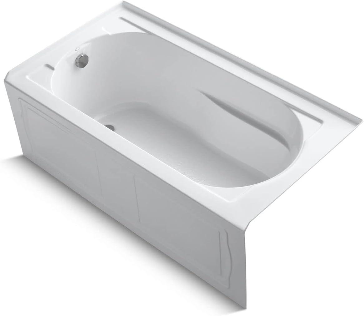 Devonshire 60" White Acrylic Alcove Soaking Bathtub