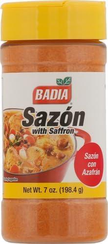 Badia Sazon Con Azafran, Spices & Seasoning, 7 oz Bottle