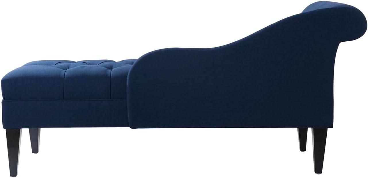 Harrison Midnight Blue Handcrafted Wood Chaise Lounge