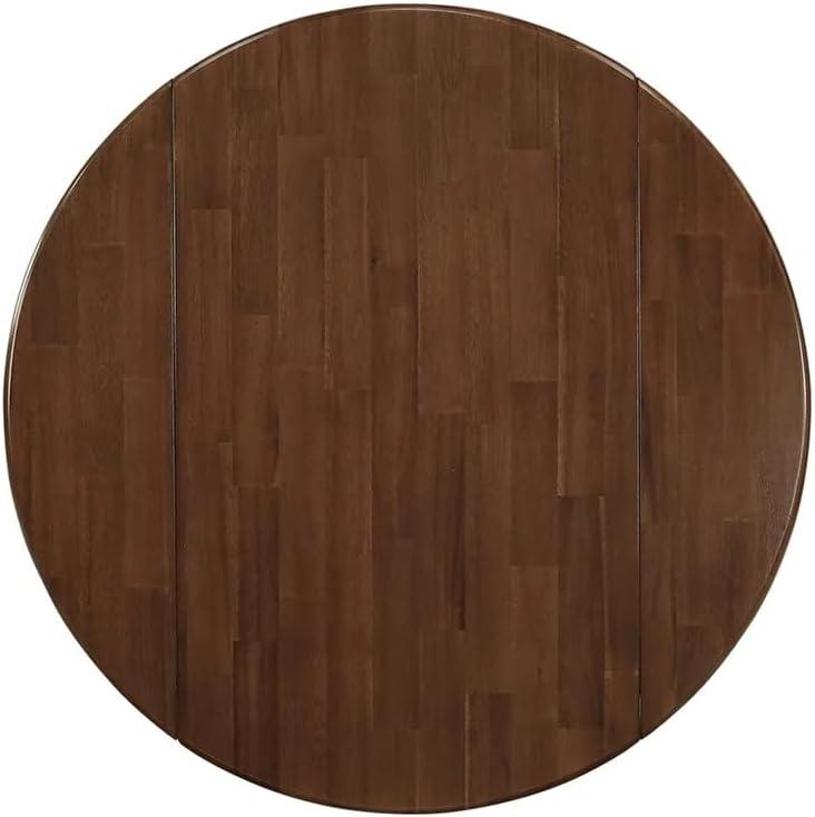 East West Furniture,Dining Table Walnut & Linen White