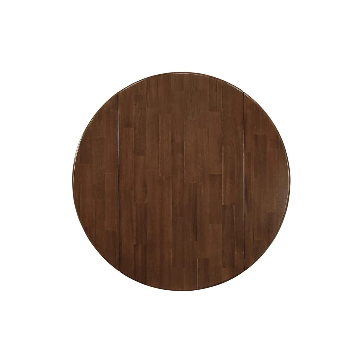 East West Furniture,Dining Table Walnut & Linen White