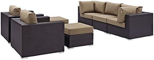 Modway Bocabec Synthetic Rattan Outdoor Patio Sectional Set (7 Piece Set) by Havenside Home