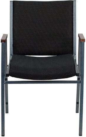 Flash Furniture Aliya Heavy Duty Stack Chair with Arms (Set of 4)