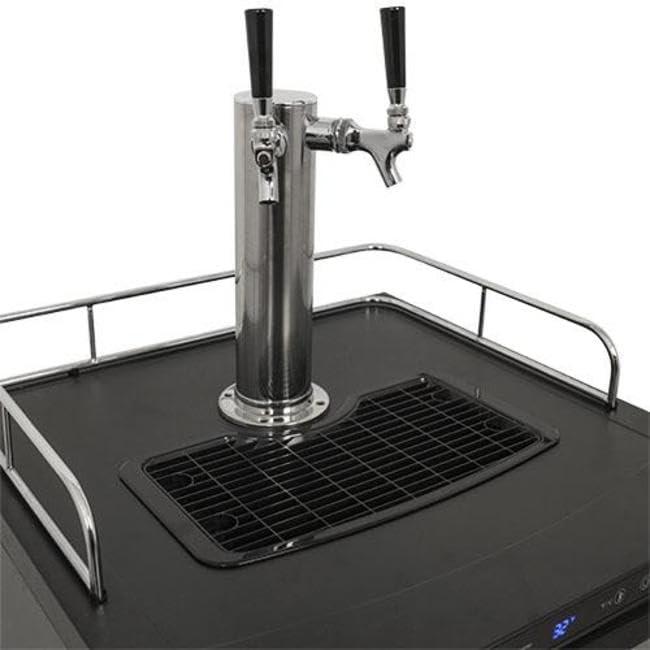 EdgeStar EdgeStar 5.6 Cubic Feet Dual Tap Freestanding Kegerator with Adjustable Temperature