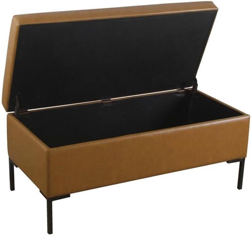 Large Storage Bench with Metal Legs - HomePop