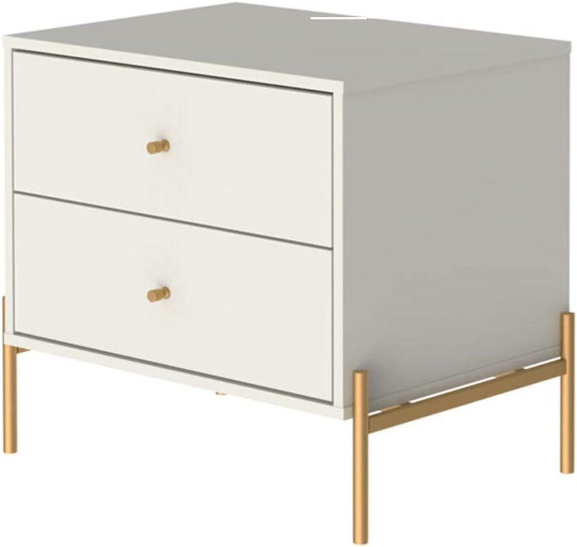 Set of 2 Jasper Drawer Nightstands Off White - Manhattan Comfort