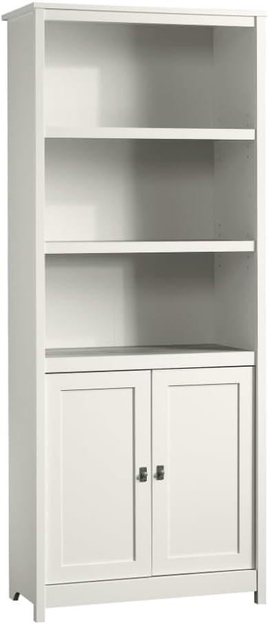 71" Cottage Road Library with Doors Soft White - Sauder