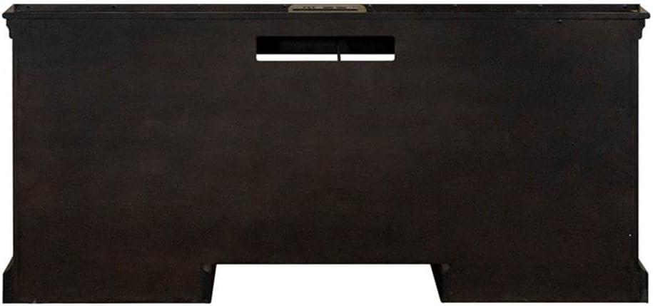 Kingston Traditional Wood Office Desk Dark Brown - Martin Furniture