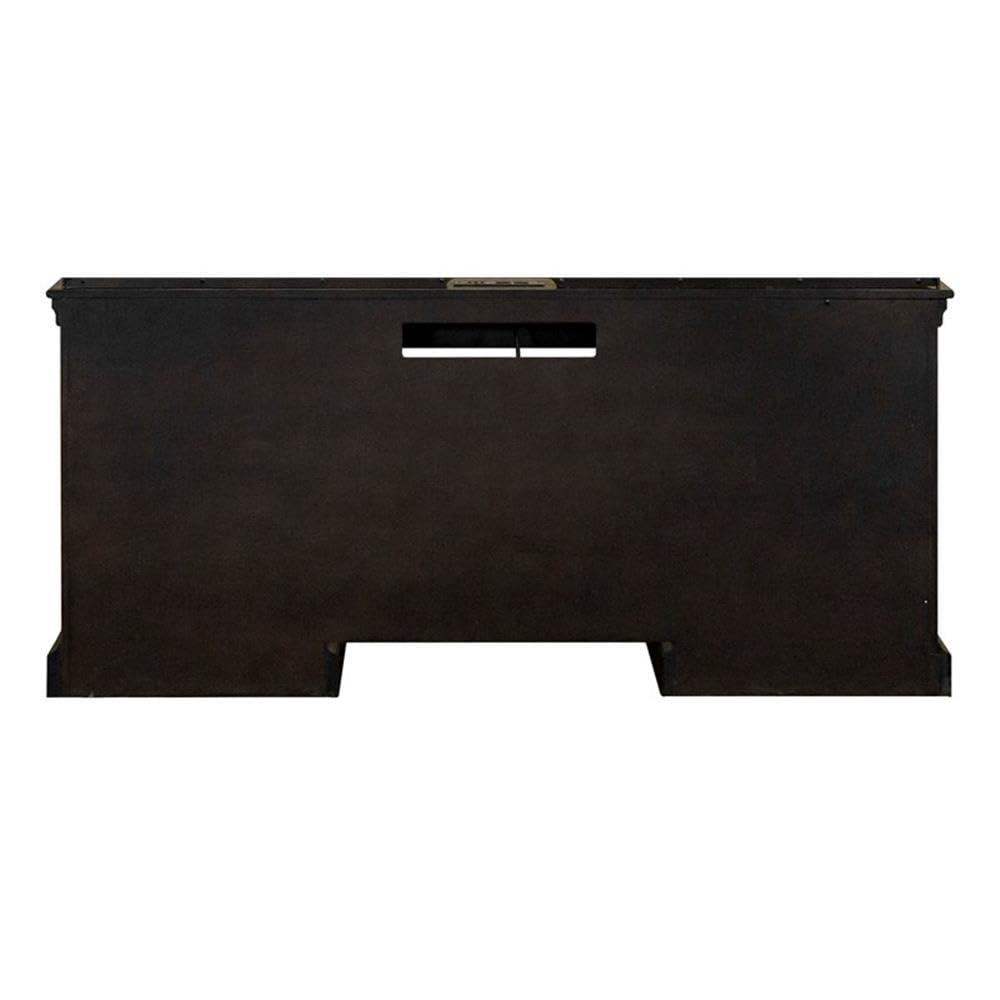 Kingston Traditional Wood Office Desk Dark Brown - Martin Furniture