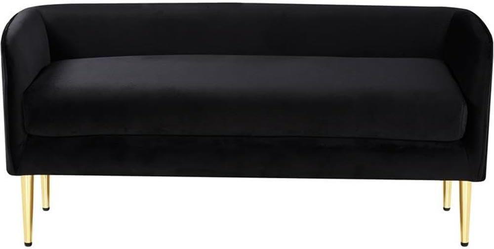 Meridian Furniture Audrey Black Velvet Bench