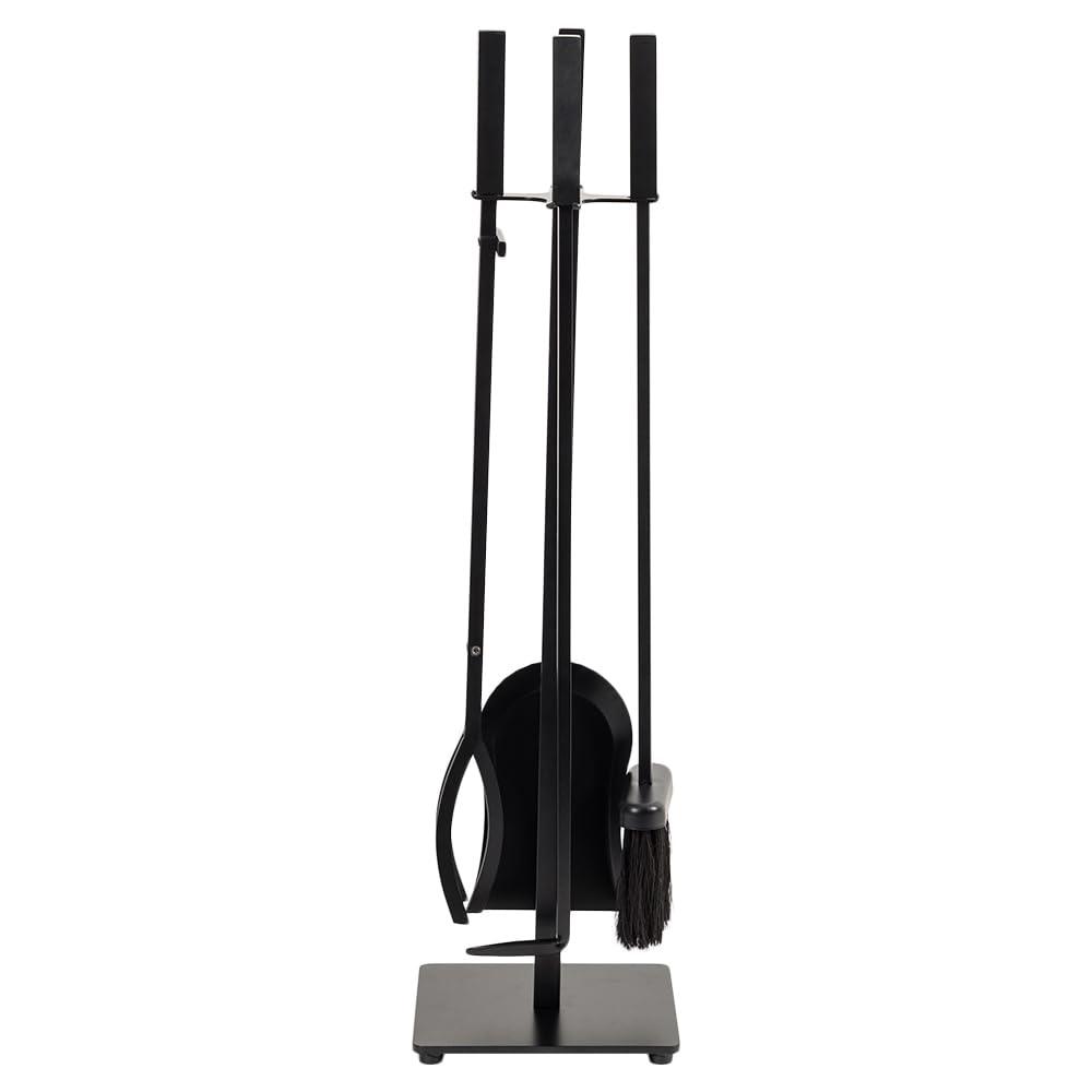 Modern Ember Modern Ember Harriet Fireplace Tool Set - Includes Brush, Shovel, Fire Poker, Tongs and Stand -Steel