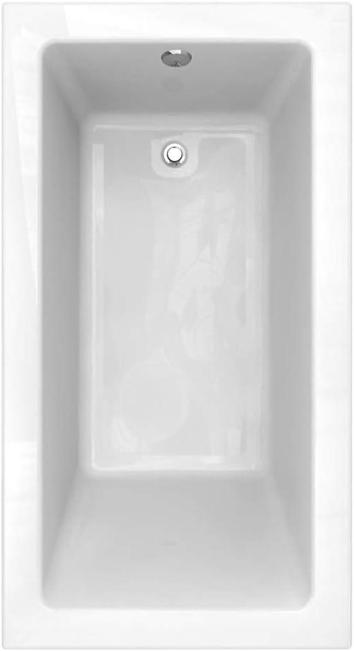 Studio 66'' x 36'' Drop-In Soaking Fiberglass Bathtub