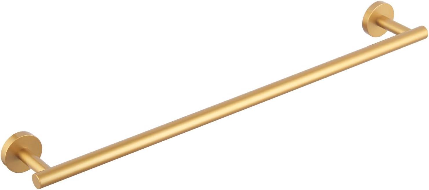 Brushed Gold 24-Inch Stainless Steel Wall Mounted Towel Bar