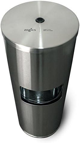 Stainless Steel Black Office Wipe Dispenser with Trash Can