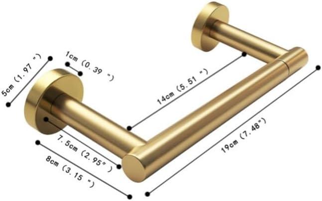 Fixsen Gold Toilet Paper Holder Bathroom Double Post Pivoting Tissue Roll Holder Stainless Steel and Zinc Alloy Wall Mount Detachable (Gold, 1)