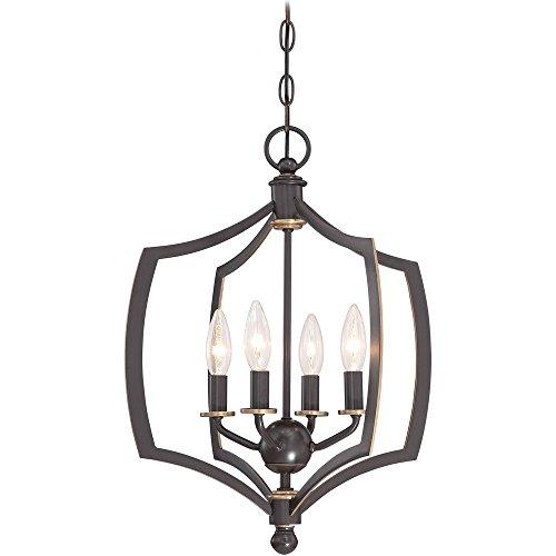 Mini Chandelier 4 Light Downton Bronze/Gold In Transitional Style 20.25 Inches Tall By 16 Inches Wide     -Traditional Installation Minka Lavery