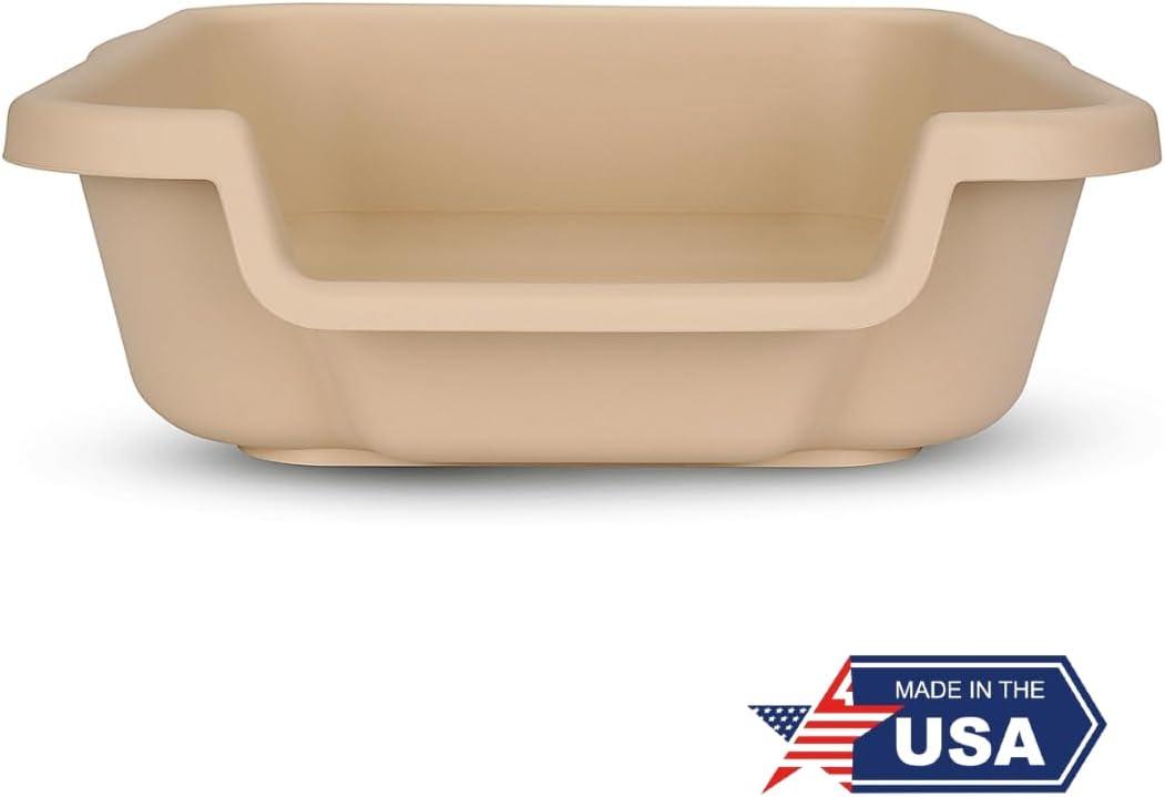 Kitty Go Here Senior Cat Litter Box Sand Color, Small Size