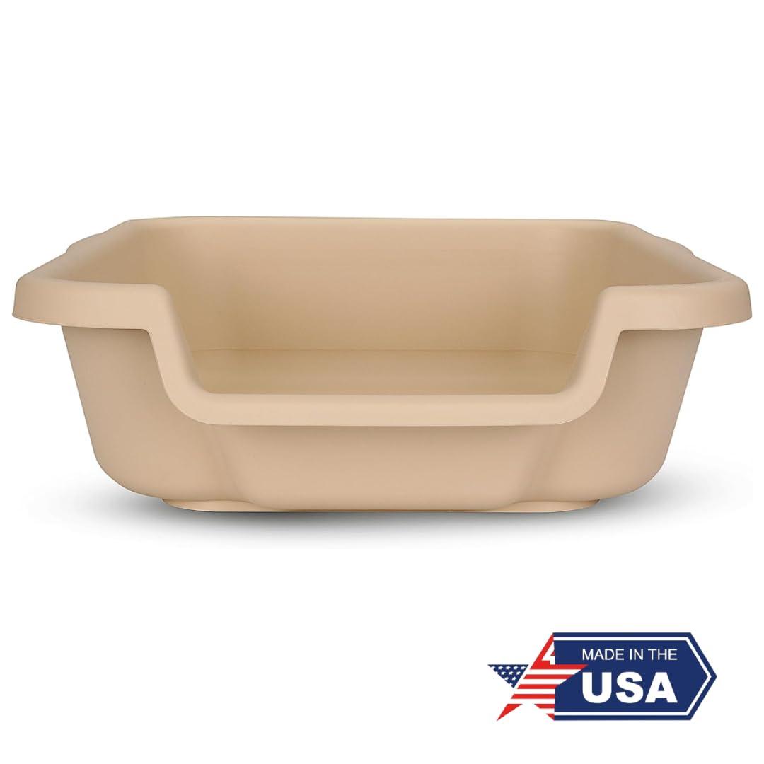 Kitty Go Here Senior Cat Litter Box Sand Color, Small Size