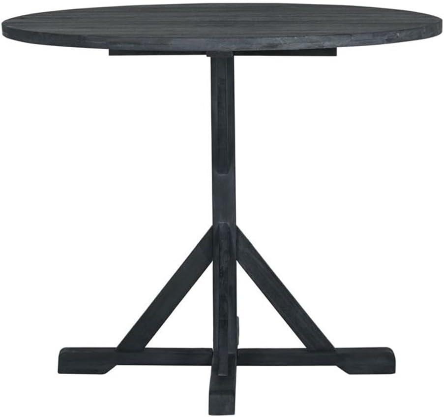 Safavieh Arcata Outdoor Patio Round Table - Dark Slate Grey