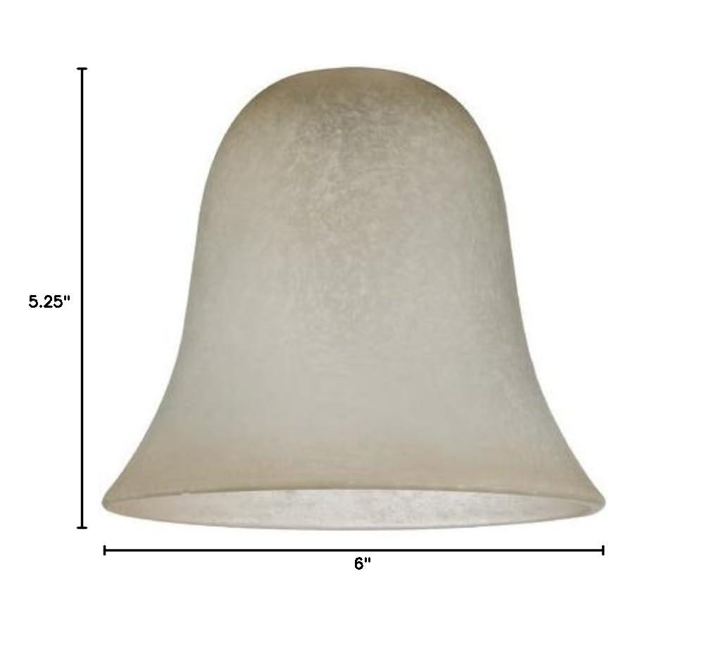 Caramelized Glass Bell Shade with 1-5/8-Inch Fitter Opening