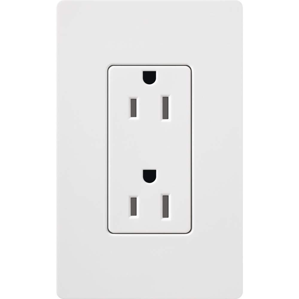 White Tamper Resistant Duplex Electrical Outlet