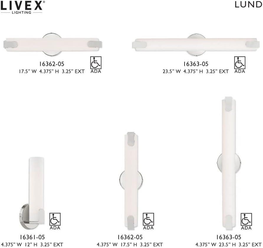 Livex Lighting Lund - Light Sconce ,  Brushed Nickel