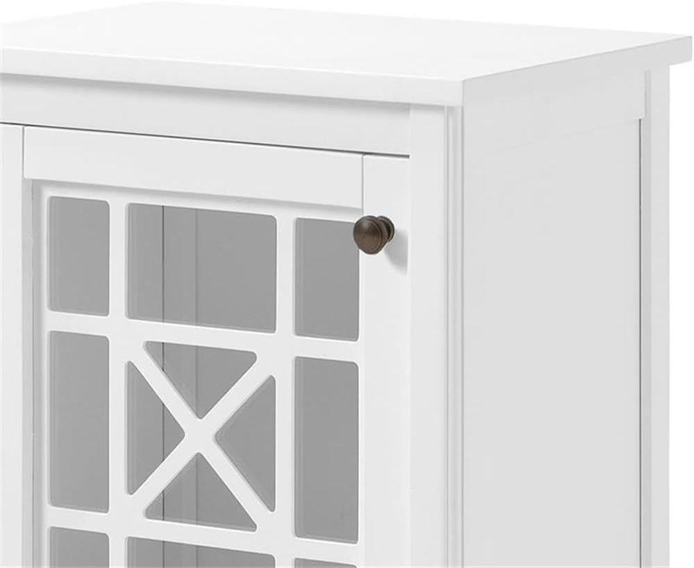 Rosalind Wheeler Hembree 17"W 58"H Traditional Style Free-Standing Bathroom Cabinet With Storage Hutch