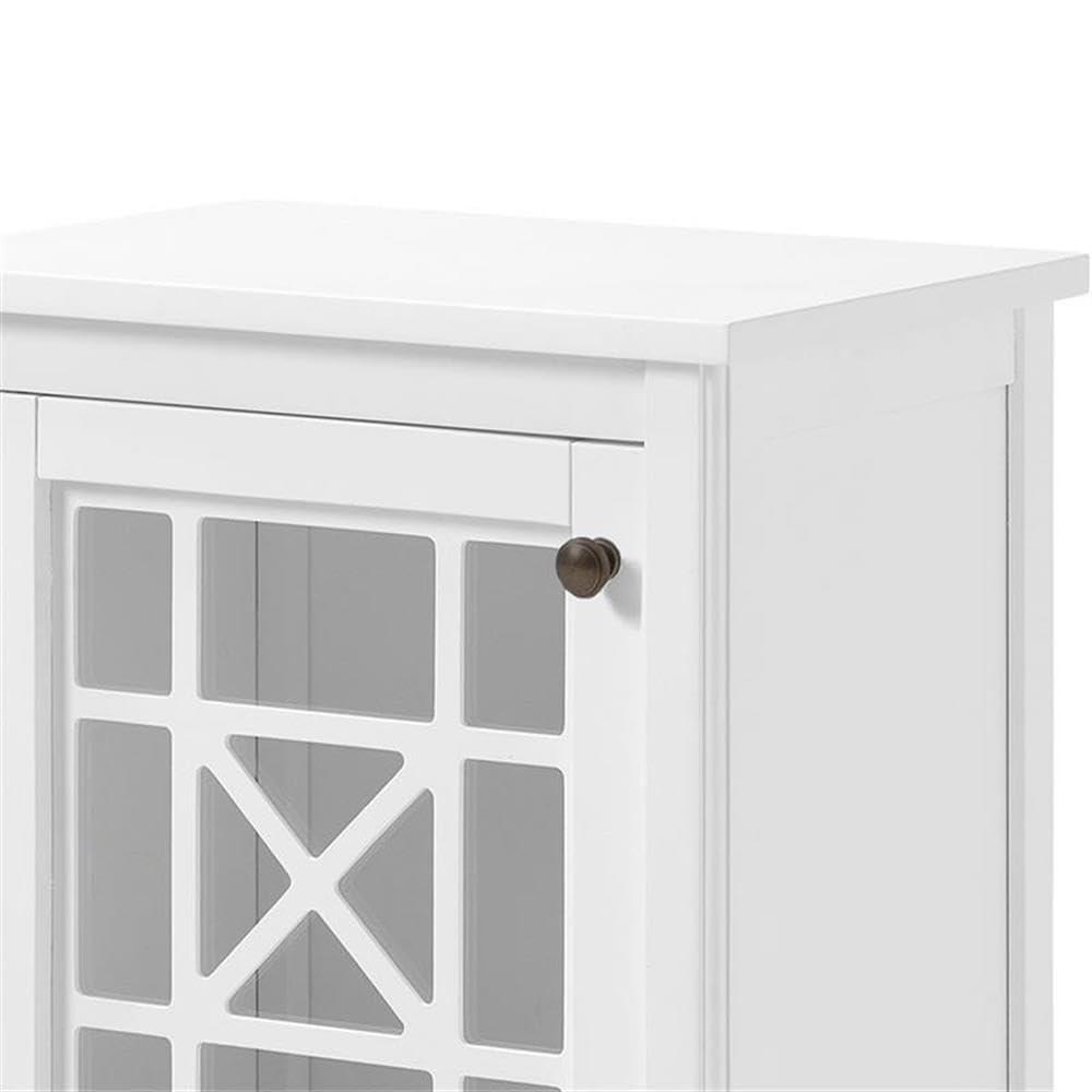 Rosalind Wheeler Hembree 17"W 58"H Traditional Style Free-Standing Bathroom Cabinet With Storage Hutch