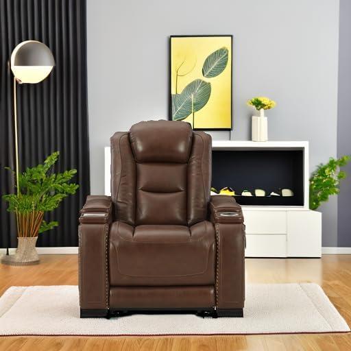 Alban Upholstered Power Recliner with Ottoman