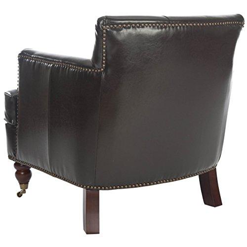 Colin Chair - HUD8212 - Brown/Leather - Safavieh