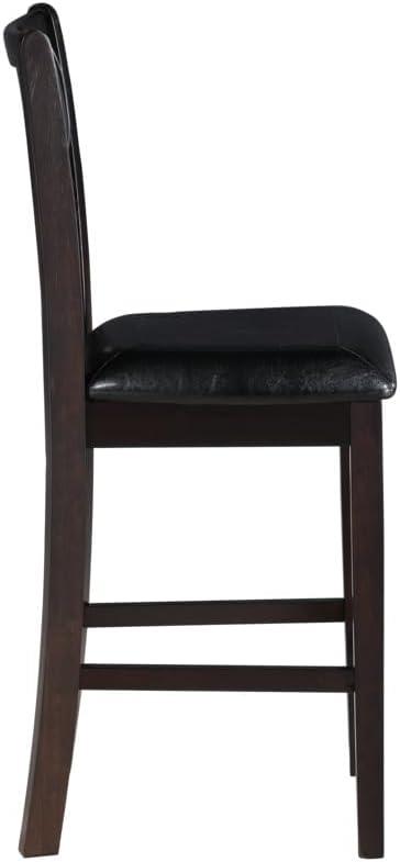 New Classic Furniture,Furniture Gia Solid Wood Counter Chairs In Ebony Black (Set Of 2)