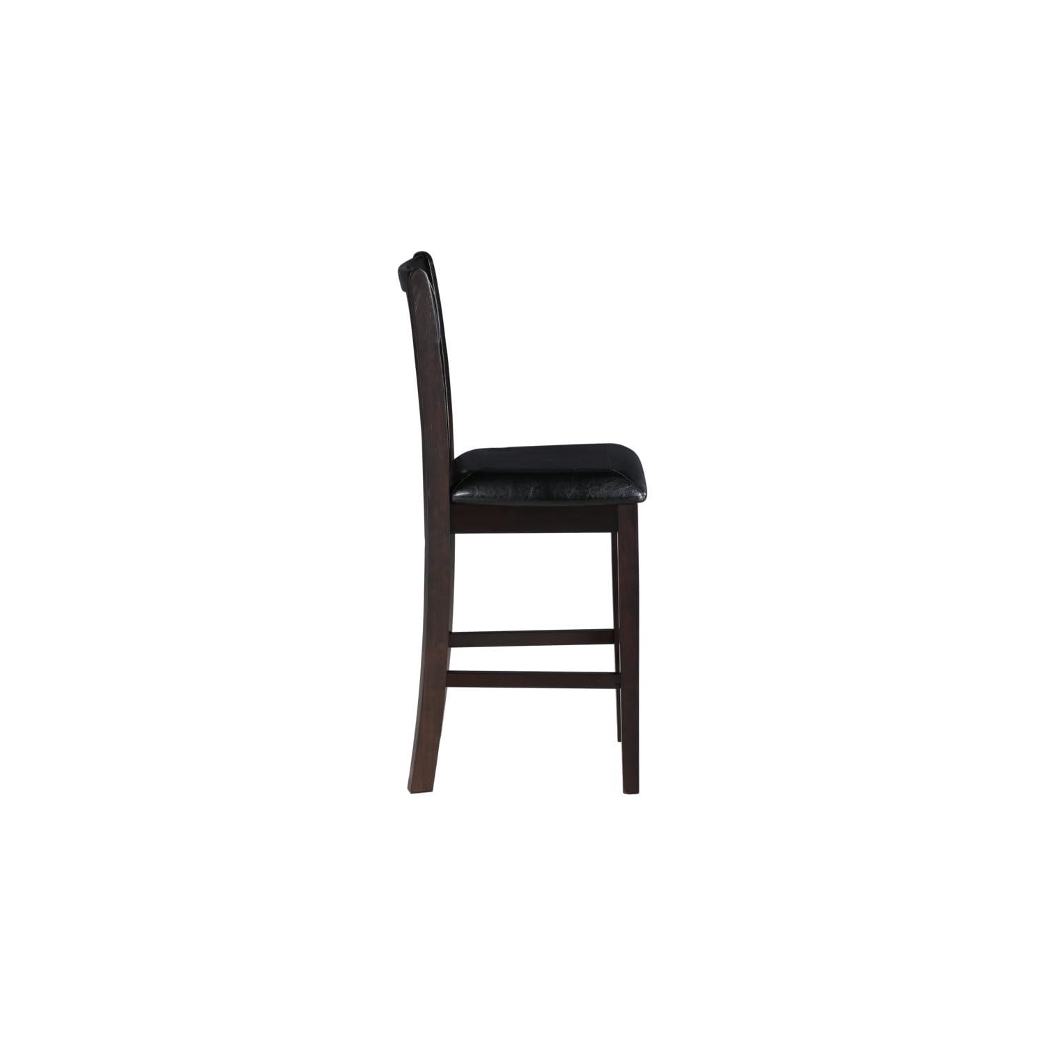 New Classic Furniture,Furniture Gia Solid Wood Counter Chairs In Ebony Black (Set Of 2)