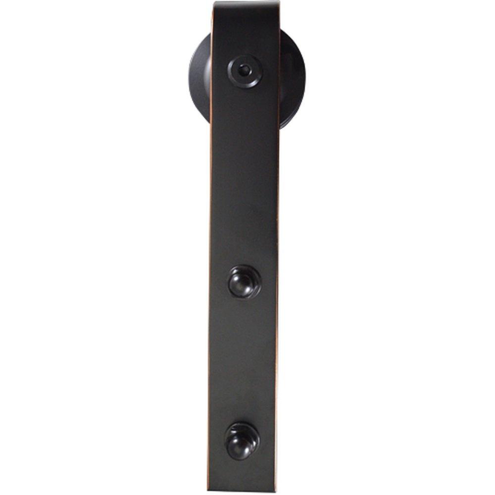 National Door Company, Barn Door Kit Door & Hardware, MDF, 84" x 84", 4-Lite Frosted, Frosted Collection, Universal Handing