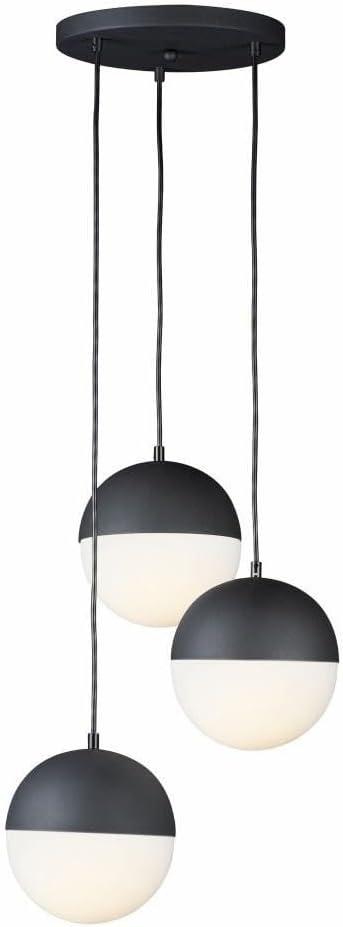 ET2 Lighting Half Moon 3 - Light Pendant in  Black