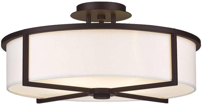 Livex Lighting Wesley 4 - Light Semi-Flush Mount in  Bronze