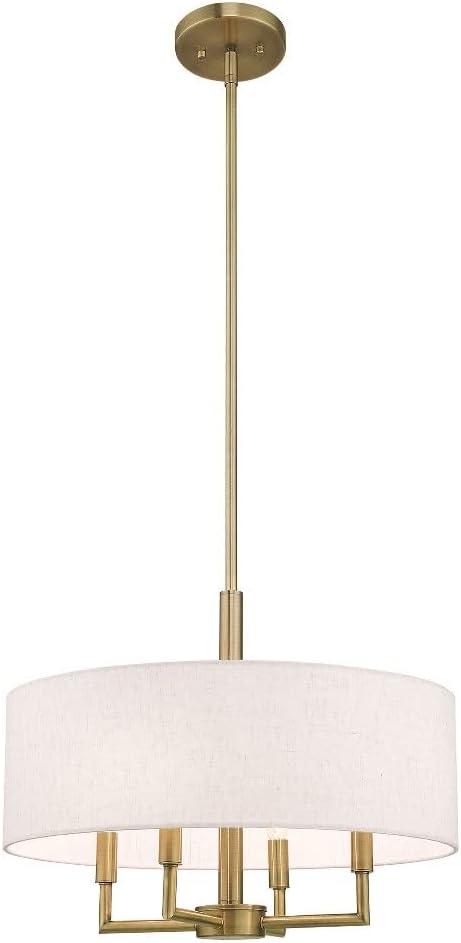Livex Lighting Meridian 4 - Light Chandelier in  Antique Brass