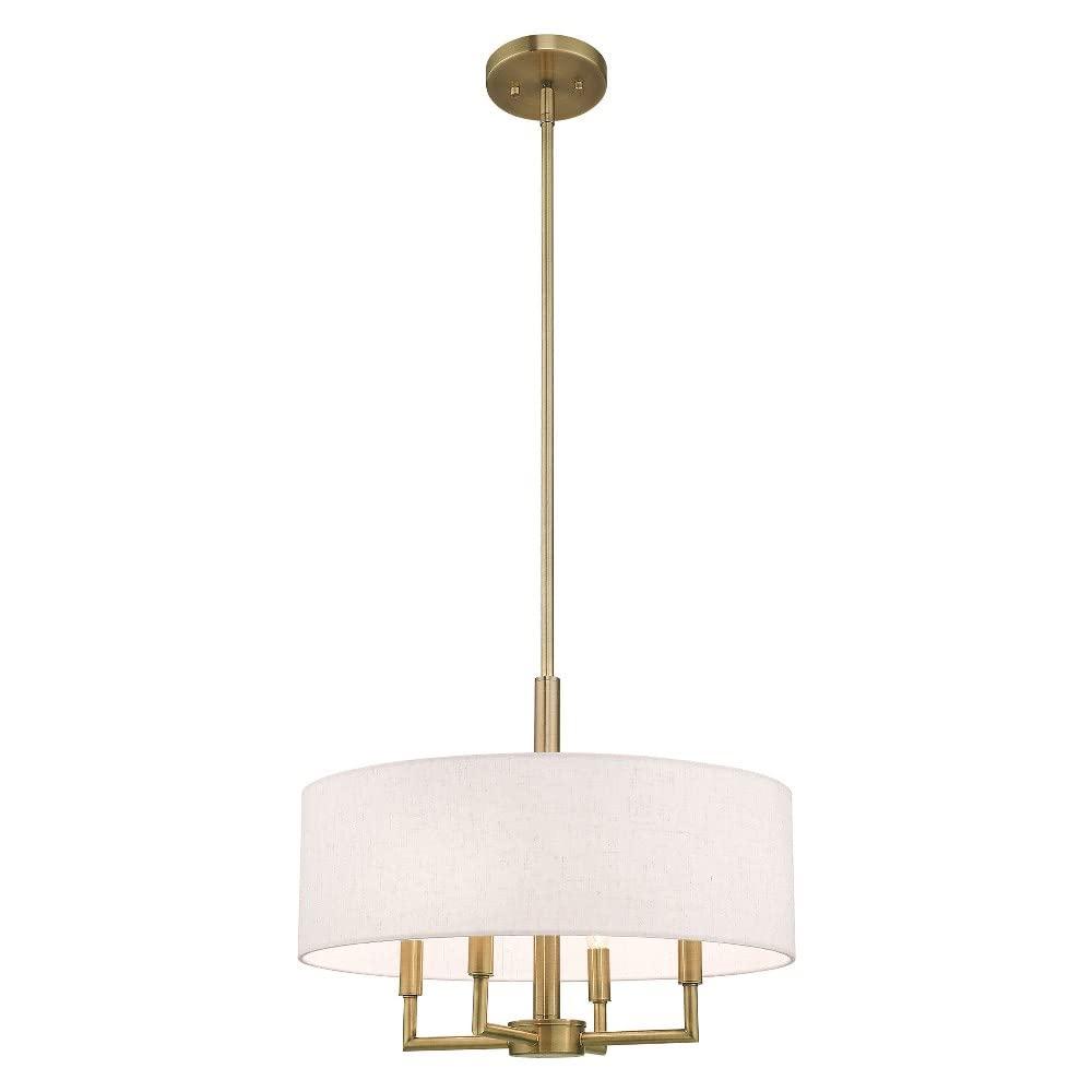 Livex Lighting Meridian 4 - Light Chandelier in  Antique Brass