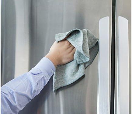 KSENDALO Juego de 10 Paños de Limpieza de Microfibra, Paño de Limpieza Multiusos para el Hogar y el Automóvil, 1 Cara de Tela de Vidrio Tejido y 1 Cara Más de Fibra Ultrafina Absorbente, 12 12 Pulgadas
